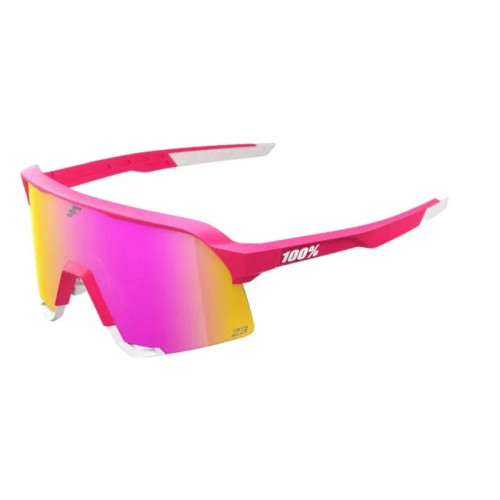 100% S3 Tatis 24 Adult Sunglasses W/ Hiper Vital Pink Mirror Lens