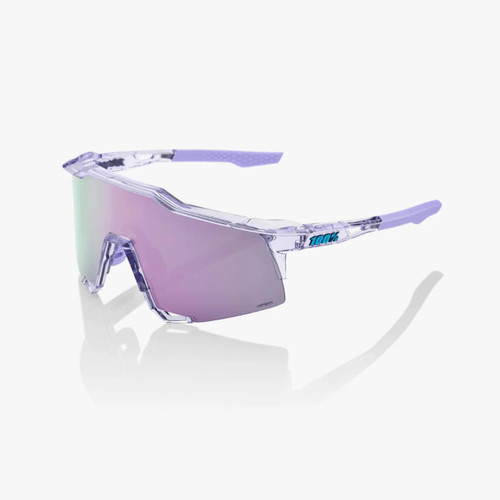 100% SPEEDCRAFT Sunglasses Polished Translucent Lavender - HiPER Lavender Mirror Lens