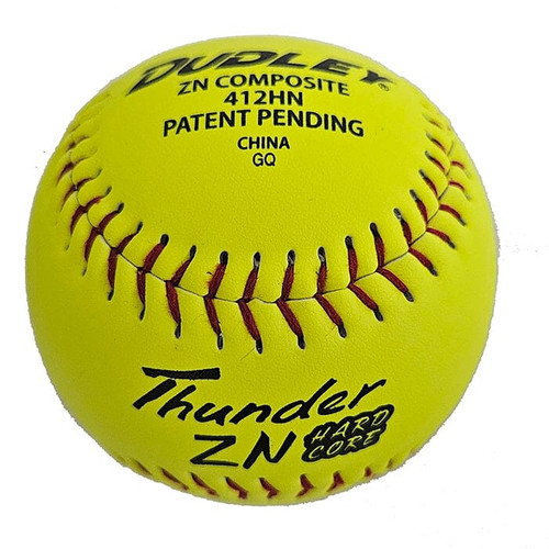 Dudley Thunder Hard Core 12” Slowpitch Softball, One Dozen, 412HN