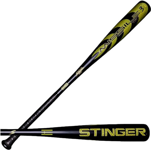 2023 Stinger Missile 3 Alloy BBCOR Baseball Bat, -3 Drop, 2-5/8 in Barrel, MISL3