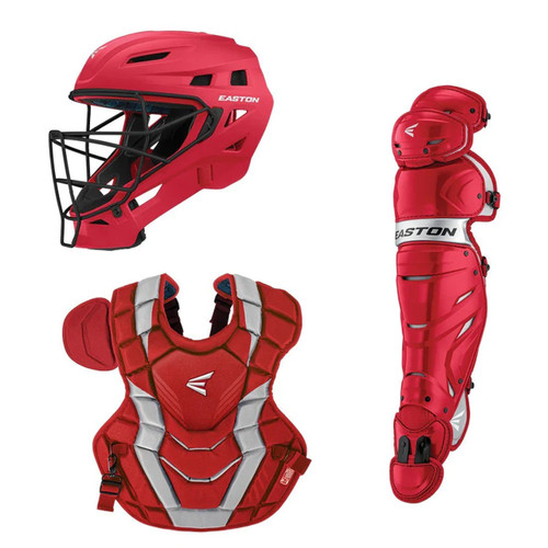 Easton Elite X Catcher's Box Set (Adult, Intermediate & Youth), Red, A165426RDSL