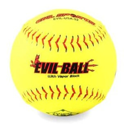 Evil Sports USA (ASA) 52/300 12" Slowpitch Softball, One Dozen, Evil-USA-52-Dozen