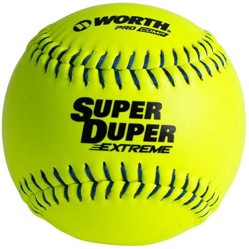 Worth Super Duper Extreme Pro Comp 12” Slowpitch Softball, One Dozen, MLSDB12C