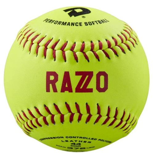 DeMarini RAZZO 11" USA (ASA) Leather Slowpitch Softballs (Dozen), WTDRZOL11AB