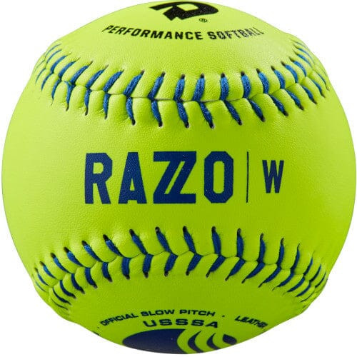 DeMarini RAZZO Classic W USSSA Leather 11" Slowpitch Softballs (Dozen), WTDRZWL11UB