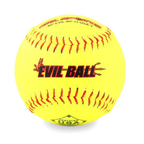 Evil Sports USA (ASA) 11” Slowpitch Softball, One Dozen, EVILRP11ASA