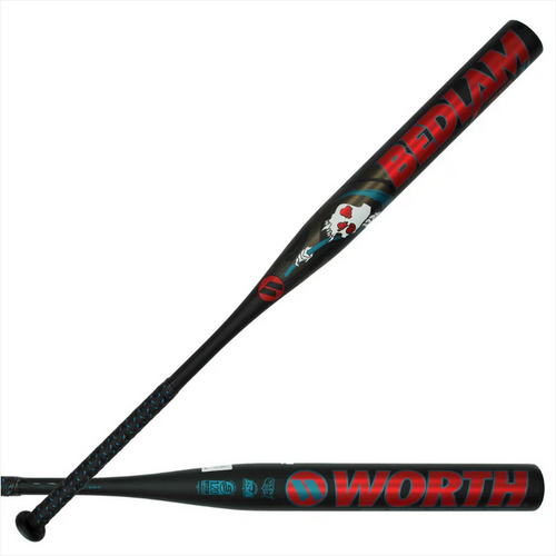 2024 Worth Bedlam Phil Matte Worlds Edition XL Endloaded USSSA Slow Pitch Softball Bat, 12.75 in Barrel, WSU4HBB1L