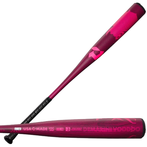 2024 DeMarini Neon Pink Voodoo One BBCOR Baseball Bat, -3 Drop, VOC-24P, WBD2557010